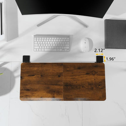 ETHU Ergonomics Desk Extender Tray, 25.6"x11.4" Large Size Foldable Keyboard Drawer Tray Clamp On, Armrest Support for Home and Office