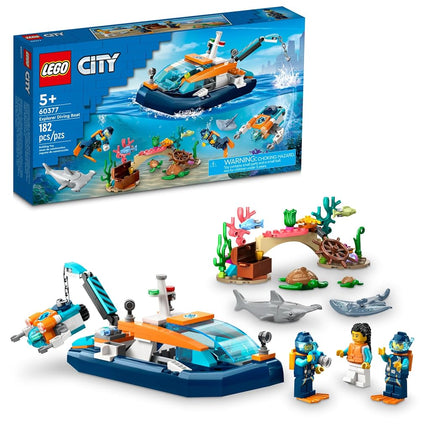 LEGO City Explorer Diving Boat Toy with Mini-Subma