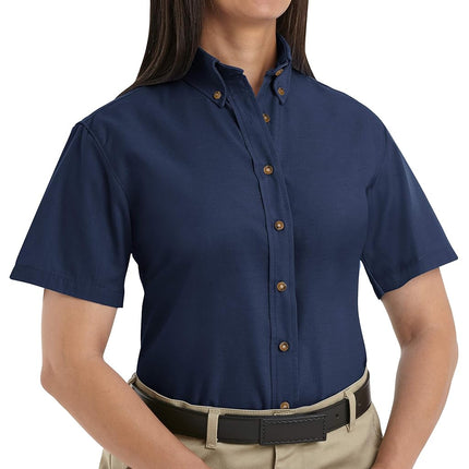 Chemise habillée popeline Red Kap pour homme à manches courtes, Marine, 22