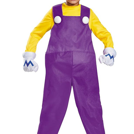 Disguise 98815G Wario Deluxe Super Mario Bros. Disfraz de Nintendo, Grande/10-12, Multicolor, L (10-12)