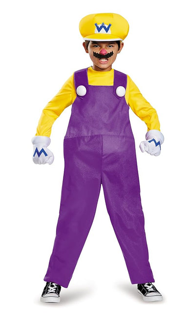 Disguise 98815G Wario Deluxe Super Mario Bros. Nintendo Costume, Large/10-12, Multicolor, L (10-12)
