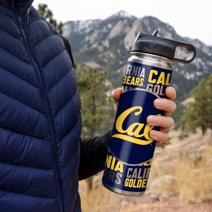 Rico Industries NCAA Cal Berkeley Golden Bears 22oz Stainless Steel Tumbler with Lid - Great for Coffee, Tea, Water or Cocktails