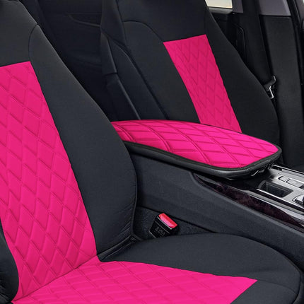 FH Group FH1053PINKDM-AVC Diamond Pattern Neosupreme Center Console Pad Water-Resistant Black Seat Box Cover Protector fits Most Cars, SUVs, and Trucks