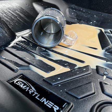 SMARTLINER Tapis de sol 2 rangées, toutes saisons, ajustement personnalisé, noirs, compatibles avec Volkswagen Passat 2012-2019 (compatible uniquement avec les modèles à transmission automatique)