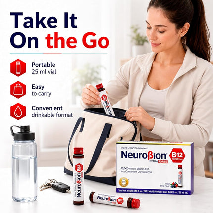 Neurobion Extra Forte B12 10,000 mcg Vials - Extreme Powerful B12-10 Vials per Box