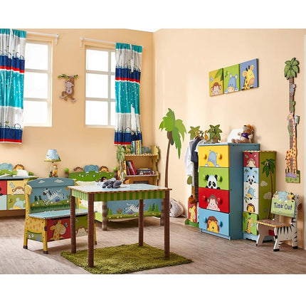 Fantasy Fields - Kids Table Lamp Bedside Light - Sunny Safari - Child Friendly Water-based Paint