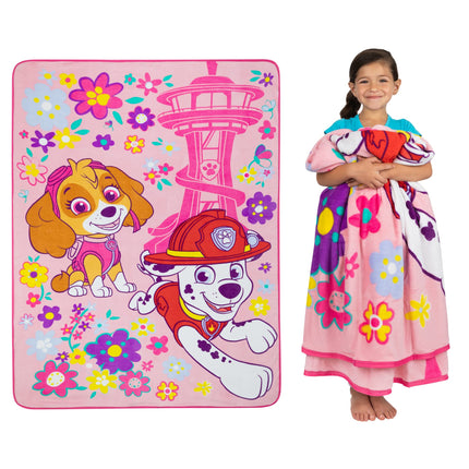 Paw Patrol Girls Kids Bedding Super Soft Plush Mic