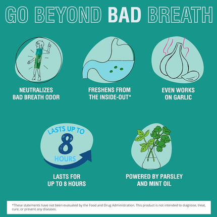 Beyond Breath Breath Freshening Capsules, Fresher Breath From Inside-Out, Even Works On Bad Breath From Garlic, Lasts Up To 8 Hours, 50 Capsules