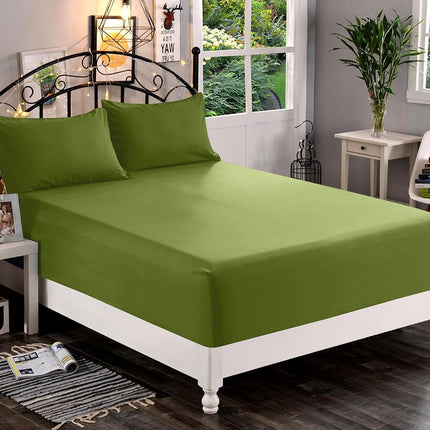 Elegant Comfort 1500 Premium Quality Fitted Sheet Ultra Soft 18-24 Inch Extra Deep Pocket - Single Fitted Sheet for High Mattress - Wrinkle Free with Smart Storage Pockets, Twin/Twin XL, Sage-Green