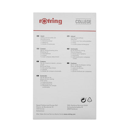 rOtring Isograph Technical Drawing Pens, 3-Pen College Set, 0.2 to 0.5 mm, Brown (S0699370)