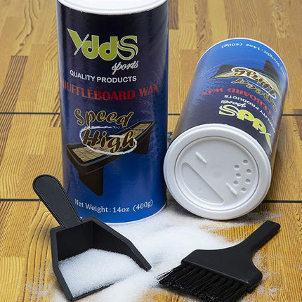 YDDS Shuffleboard Sand - Shuffleboard Wax with Mini Dustpan and Mini Brush, 2 Cans(2×14 oz)