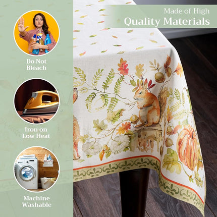 Maison d' Hermine Table Cloth Rectangle Table Reusable 100% Cotton 60"x120"
