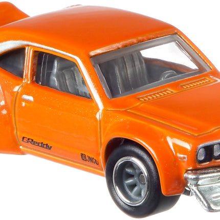 Hot Wheels Japan Serie H Mazda RX-3 Naranja 6 cm (FLC07) Coche de Juguete para Niños