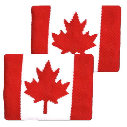 Unique Sports Flag Wristbands, Canadian Flag sweat