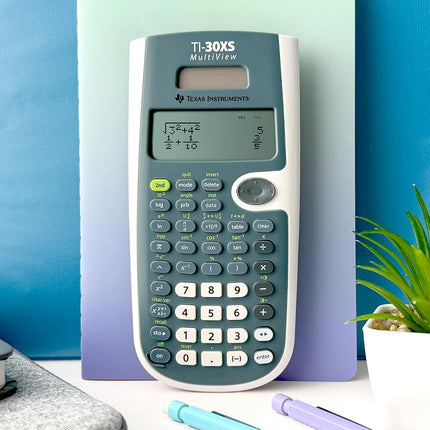 Texas Instruments TI-30XS MultiView - calculators (Pocket, Battery/Solar, Scientific calculator, Blue, White, Buttons, LCD)
