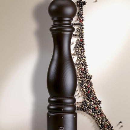 PEUGEOT - Paris u'Select 30 cm Salt Mill - 6 Predefined Grind Settings - Made with PEFC Certified Wood - Made in France - Chocolate Finish