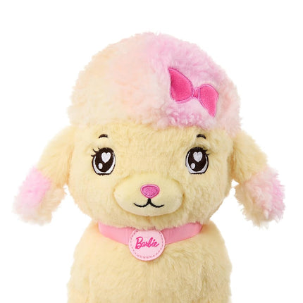 Mattel Barbie Stuffed Animals, Hairdresser Poodle with Themed Purse Playset and 6 Accessories, Plush with Lights and Sounds, Salon Pet Adventure, HPJ43