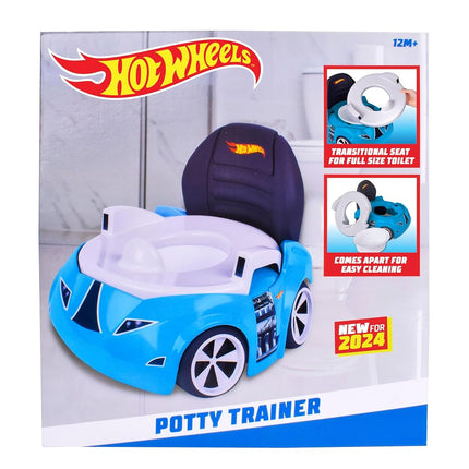 Hot Wheels - Blue Race Car Potty Training Toilet - Includes Detachable Toddler Toilet Seat and Potty for Kids, Ages 12 Months and Up