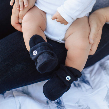 Burt's Bees Baby Unisex Bebé - Patucos de Bebé, Zapatos de Algodón Orgánico Ajustables para Bebé Calcetín con Suela