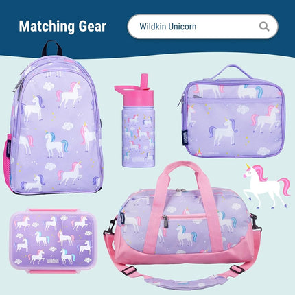Tapis de sieste matelassé Wildkin pour enfants – Microfibre douce avec oreiller et sangles élastiques pour l'école et les voyages - Licorne
