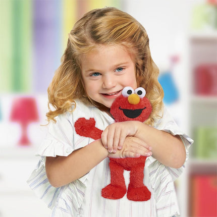 Just Play Sesame Street Friends 8-inch Elmo Sustainable Plush Stuffed Animal, Kids Toys for Ages 18 Month, Red