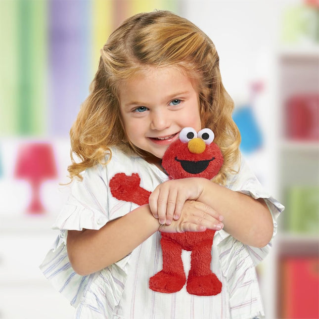 Just Play Sesame Street Friends 8-inch Elmo Sustainable Plush Stuffed Animal, Kids Toys for Ages 18 Month, Red
