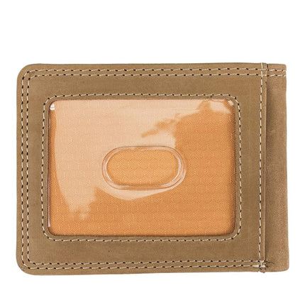 Portefeuille Timberland Pro pour homme, en cuir fin, avec protection RFID, double volet et fenêtre d'identification au dos, coloris Blé/Pullman, taille unique (RU)