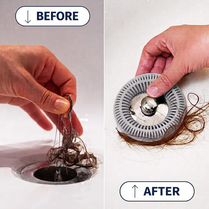 TUBRING The Ultimate Tub Drain Protector Hair Catcher/Strainer/Snare - Gray