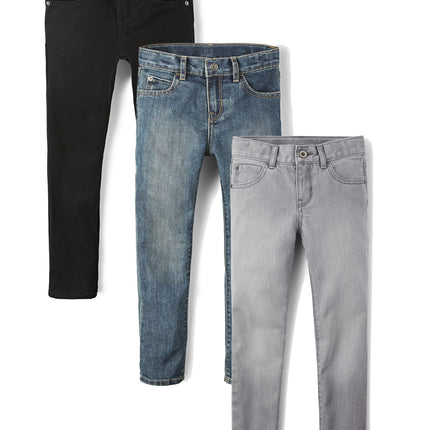 The Children's Place Boys' Skinny Jeans, Black/Blu