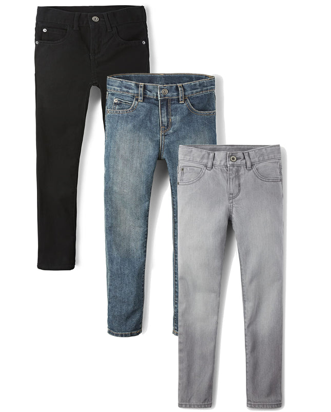 The Children's Place Boys' Basic Skinny Jeans, Bla