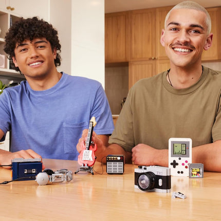 Max Build More Premium Retro Series 2 2 Pack (Camera & Handheld Game Console) by ZURU – Novelty Unboxing Toy & Building Brick Collectible Minis with up to 188 Pieces