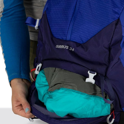 Mochila Osprey Sirrus para mujer, 34 L, morado Elderberry/marrón Chiru, talla única