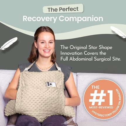 MOYOAMA 3 Pcs Hysterectomy Pillow Set - Incl 2 Gel Packs for Soothing Relief - Hysterectomy Recovery Must Haves After C Section,Post Surgery Pillow,Abdominal Surgery Recovery Pillow,Hysterectomy Gifts