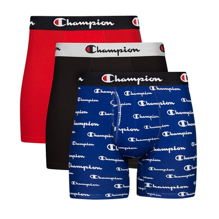 Champion Men's Cotton Stretch Boxer Brief (3 and 5