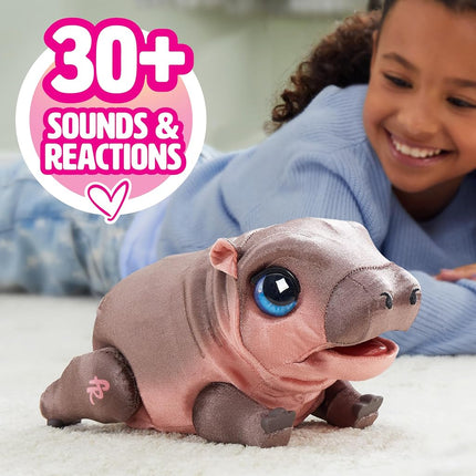 Just Play furReal Sally The Silly Hippo, 23 cm Interactive Plush, Toy for Girls, Boys, Kids, Ages 4 and Up