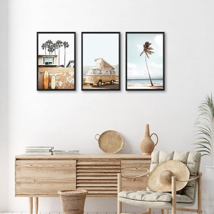 Americanflat 11x17 Picture Frame in Black - Set of 3-11x17 Frame with Slimline Molding, Plexiglass Cover, and Hanging Hardware for Horizontal or Vertical Wall Display