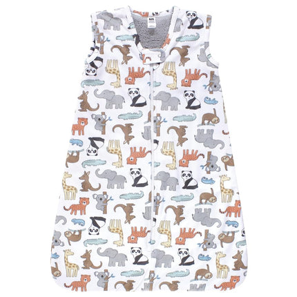 Saco de dormir de felpa de piel sintética unisex Hudson Baby, manta portátil, animales de zoológico, 12-18 meses