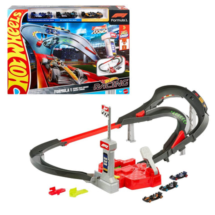Hot Wheels Racing Formula 1 Sprint Race Circuit Track Set & 3 Cars
