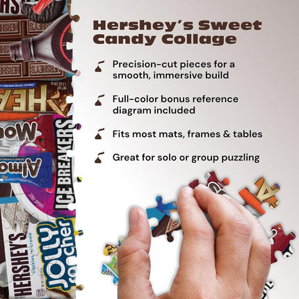 Buffalo Games - Hershey - Sweet Collage - 1000 Piece Jigsaw Puzzle for Adults Challenging Puzzle Perfect for Game Nights - 1000 Piece Finished Size is 26.75 x 19.75