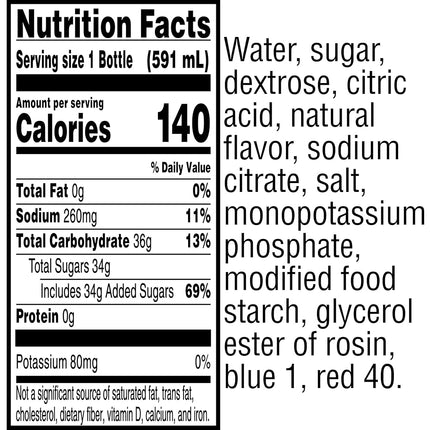 Gatorade Thirst Quencher Sports Drink Bottles - Fierce Grape - 20 oz - Electrolytes for Rehydration (Pack of 12)