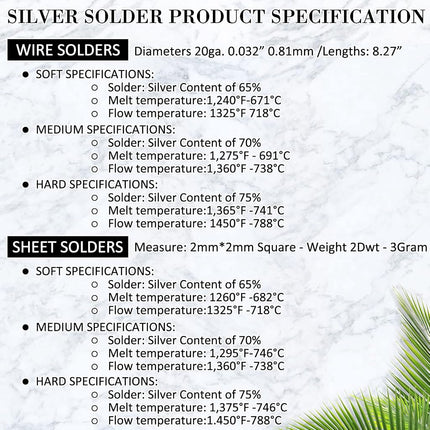 Sadnyy 330 Pcs 3 Grams Silver Jewelry Solder Chip and 3 Pcs Soft Medium Hard Silver Solder Wires, Ultra Tiny Medium Density Precut Chips Easy Welding Equipment for Jewelry Making 2 x 2 mm (E, M, H)