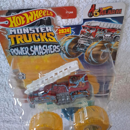 Hot Wheels Monster Trucks New for 2024 1:64 Scale Power Smashers (5 Alarm)