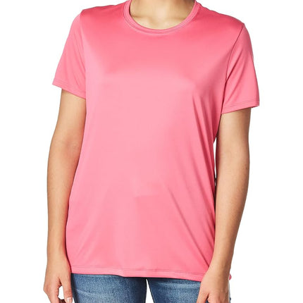 Hanes Sport Women's Short Sleeve Cool DRI Performance Tee, Wow Pink, Small