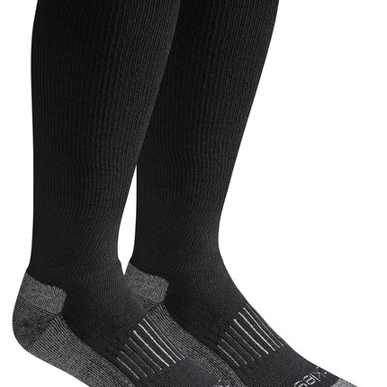 Dickies Men's Light Compression Comfort Over-The-Calf Socks, Available in M-XXL (2, 4 Pairs), Black (2 Pairs), Medium