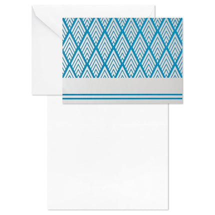 Hallmark Blank Cards Assortment, Geometric Silver Foil (40 Note Cards with Envelopes)