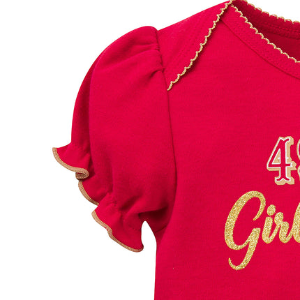 NFL baby girls 3 Pack Short Sleeve Bodysuit, Alternate 2, 6-12 Months US