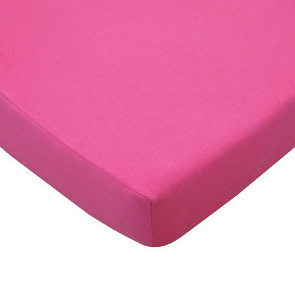 Sábana Ajustable de Punto de Jersey de Algodón 100% Natural Supreme de American Baby Company para Colchones de Cuna y Niño Pequeño Estándar, Fucsia, Suave y Transpirable, para Niñas, 28 X 52 pulgadas