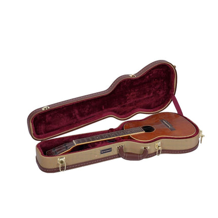 Crossrock Hard-Shell Wood Case for Baritone Ukulel