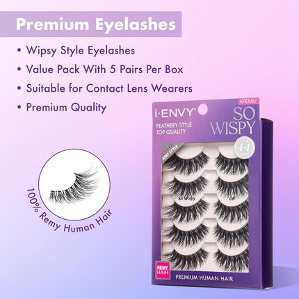 i Envy by Kiss So Wispy 08 Strip Eyelashes Value Pack #KPEM67