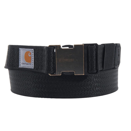 Carhartt Nylon Adjustable Industrial Belt, Black with Black Finish, 52